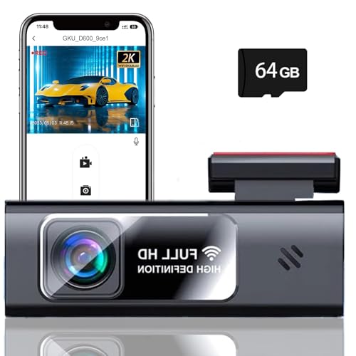 2560 x 1440P QHD Dash Cam, control de aplicación, grabación