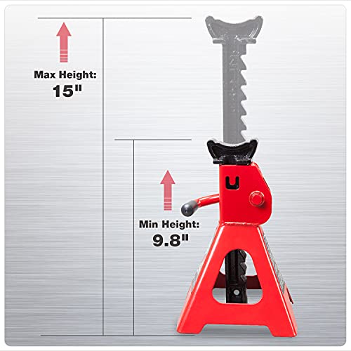 Jack Stands de perfil bajo de 2 toneladas (4400 libras) sopo