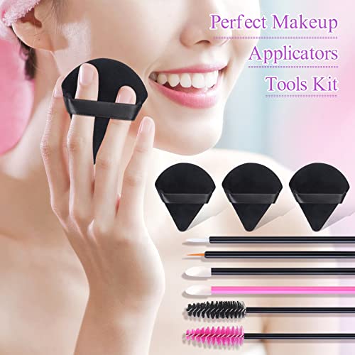 248 aplicadores de maquillaje desechables con soplos triangu