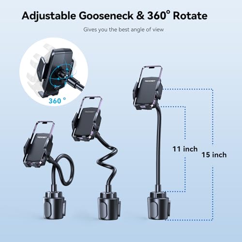 TECKNET Soporte universal para teléfono para taza de automóv