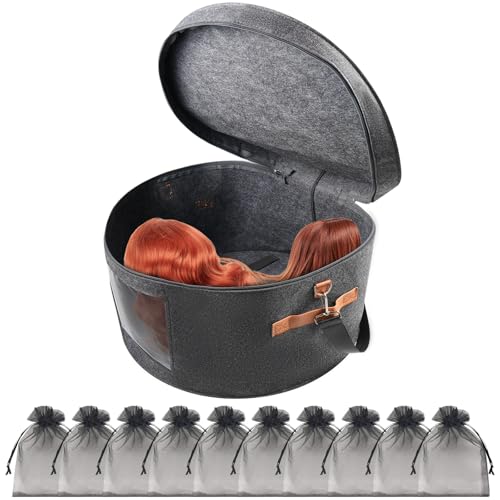 Cajas de almacenamiento para pelucas, fundas de viaje plegab