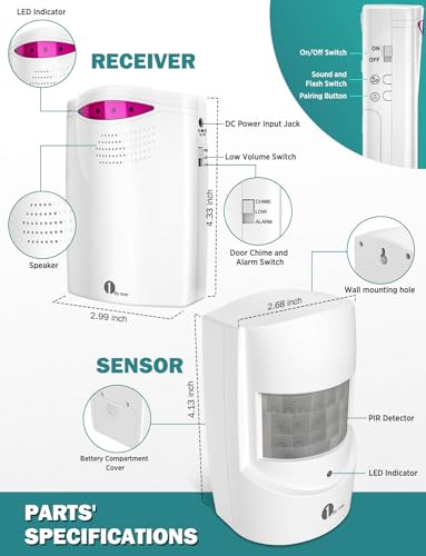 Alarma de entrada inalámbrica para exteriores, alarma con se