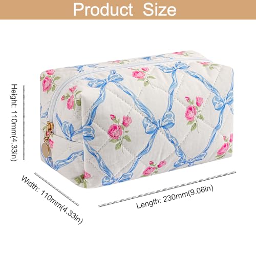 Bolsa de maquillaje acolchada de algodón para mujeres y niña