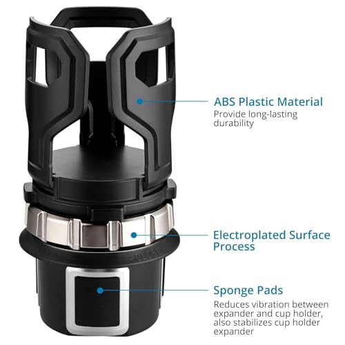 AUTOUTLET Adaptador y base de expansor de portavasos ajustab
