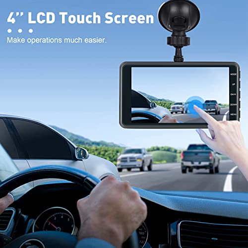 Roinvou Cámara de tablero dual vista frontal y trasera, pant