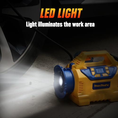 Inflador de neumáticos inalámbrico compatible con DeWalt 20V