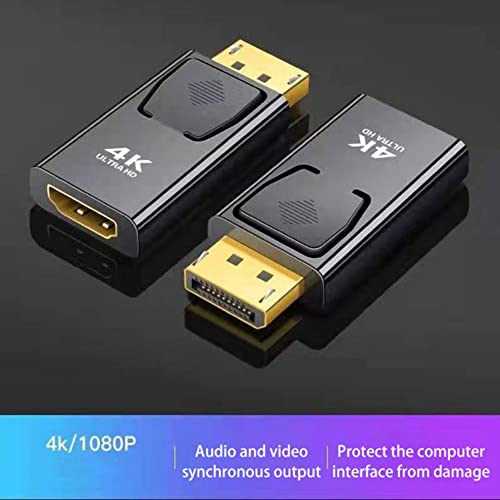 Zuya 2 unids DisplayPort a HDMI adaptador convertidor de pan