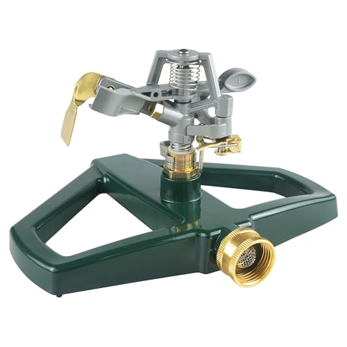 Rociadores para patio, aspersor de césped con base de metal,