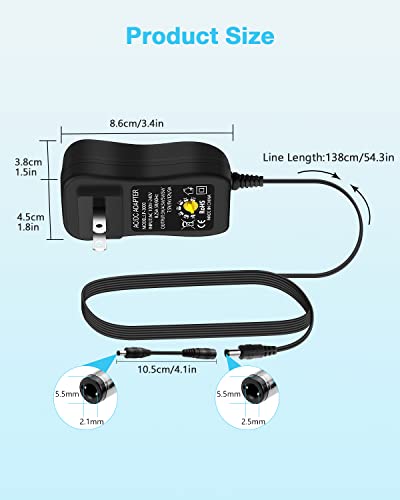 Aclorol Adaptador de alimentación universal de 36 W CA/CC 3