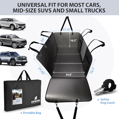 Extensor de asiento trasero para perros, con piel sintética,