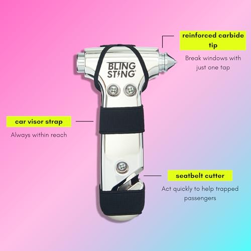 BLINGSTING Martillo de escape de emergencia para automóvil,