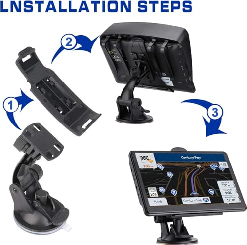 Navegador GPS para coche, camión, RV, último mapa 2025, pant