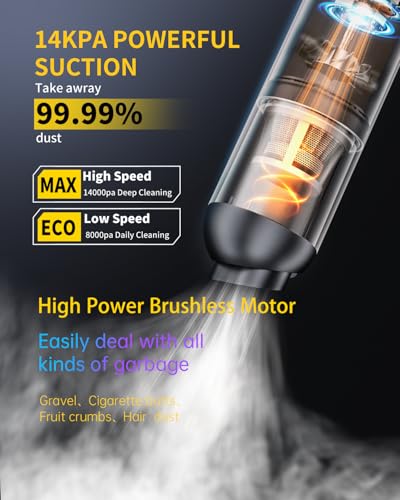 Aspiradora portátil inalámbrica para automóvil con motor sin