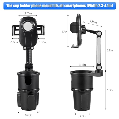 Base ajustable para portavasos de automóvil con soporte para