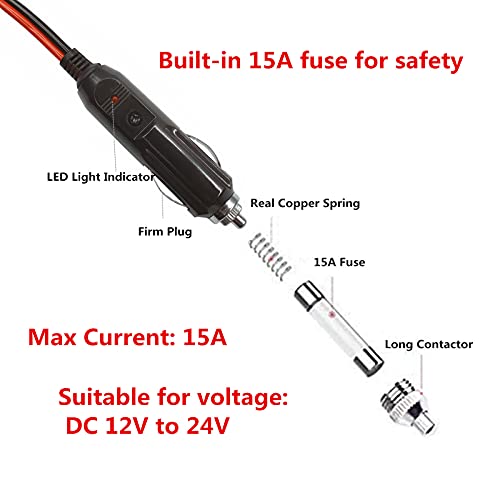 Cargador de coche DC 0.217x0.083 in Universal 12 voltios ada