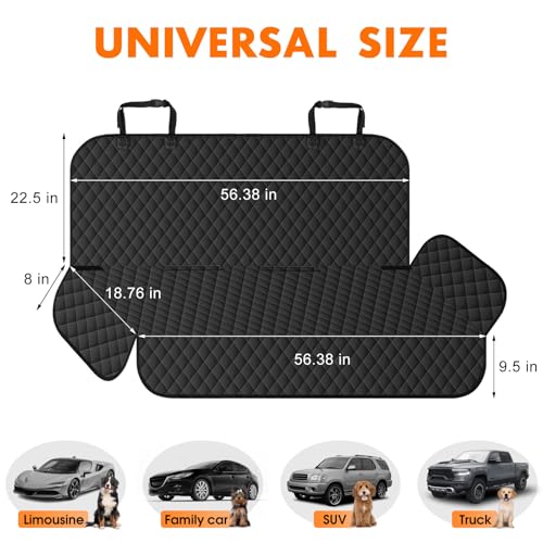 Funda de asiento trasero para perros, impermeable y antidesl