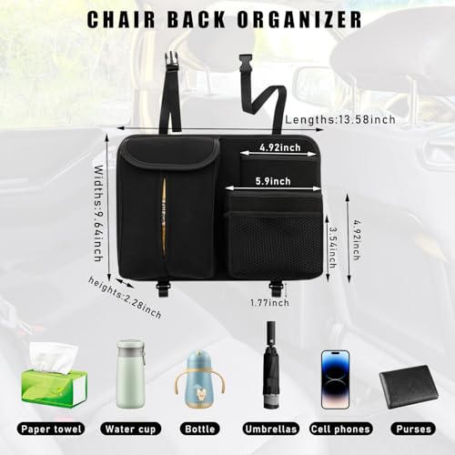 Organizador de asiento trasero de automóvil, organizador aut