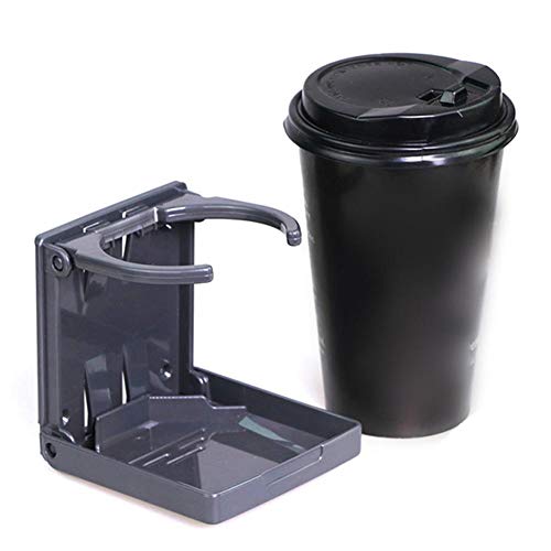 2 soportes plegables ajustables para bebidas con tornillos y