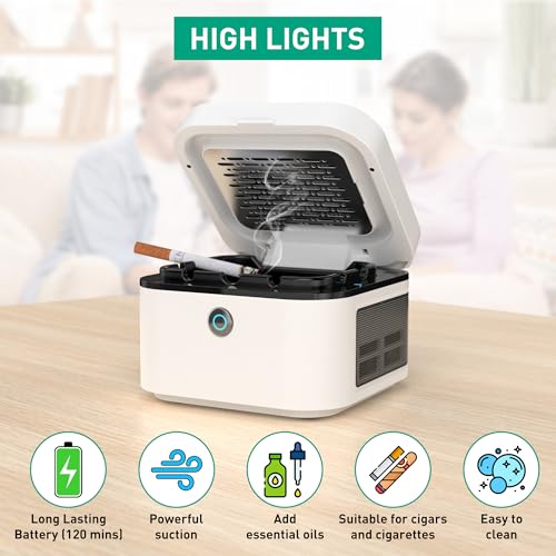 Purificador de aire 2 en 1, cenicero multifuncional sin humo