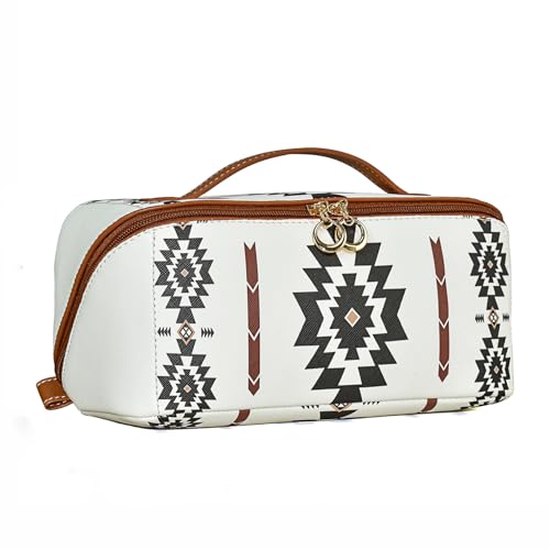 Bolsa de maquillaje bohemia de poliuretano, estuche organiza