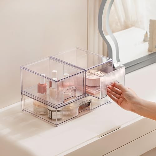 HBlife Organizador apilable de acrílico transparente para ca