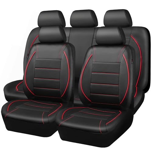 CAR PASS - Fundas para asiento universal., Negro y rojo