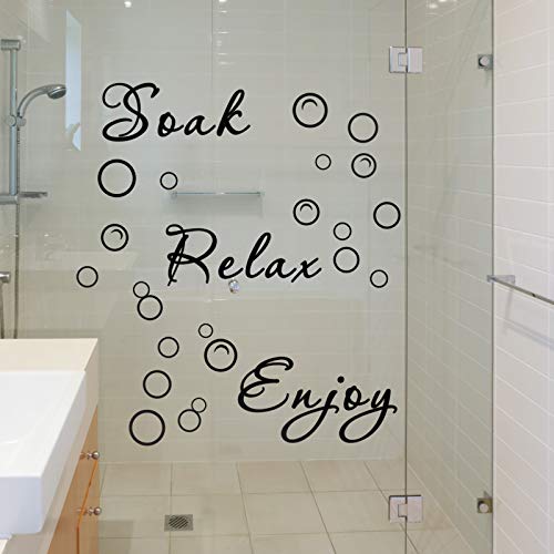 Zonon 2 calcomanías de pared de baño, para remojar, relajars