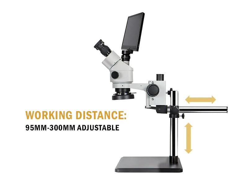 Zoom estéreo del microscopio trinocular digital del LCD HH-M