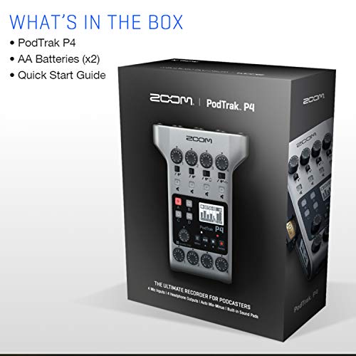 Zoom PodTrak P4 - Grabadora portátil multipista de podcasts