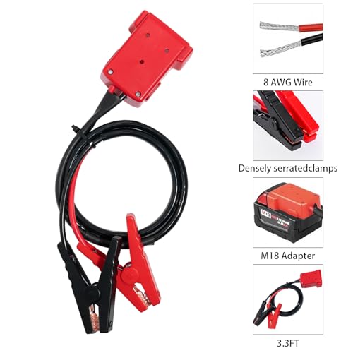 Portable Car Jump Starter, 18V 3.3FT 8AWG Jumper Cables Powe