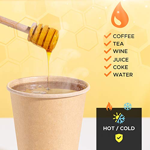 [Paquete de 100 tazas de café y té súper fuertes 100% compos