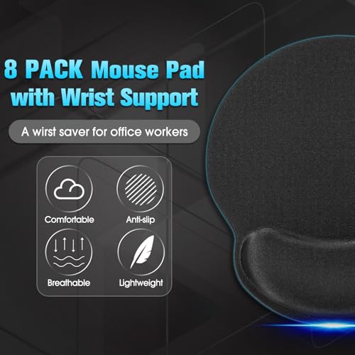 Yunsailing Paquete de 8 alfombrillas ergonómicas para mouse