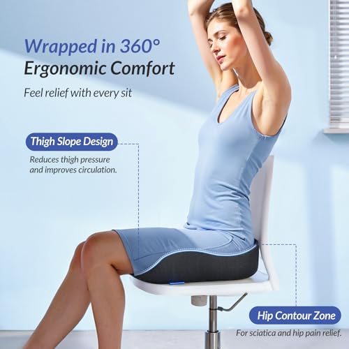 ZIKEE Cojín de asiento de gel para silla de oficina y asient