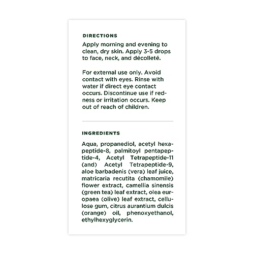 Tree of Life Beauty Suero facial hidratante – Péptidos de co