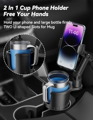 Portavasos para teléfono, soporte para teléfono 2 en 1 mejor