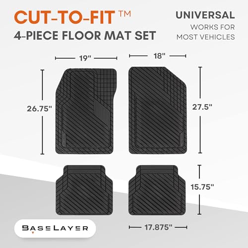 BaseLayer Cut-to-Fit™ - Alfombrillas ecológicas negras de 4