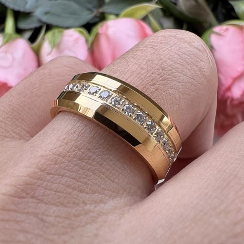 Anillos de tungsteno de 0.315 pulgadas (0.315 in) de plata,