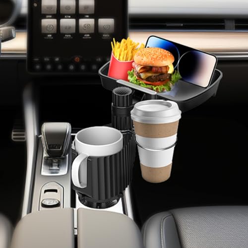 SUYUDSM Bandeja para portavasos de automóvil, expansor de po