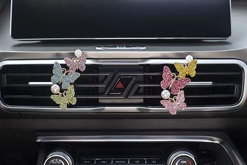 2 clips de mariposa para ventilación de automóvil, decoració