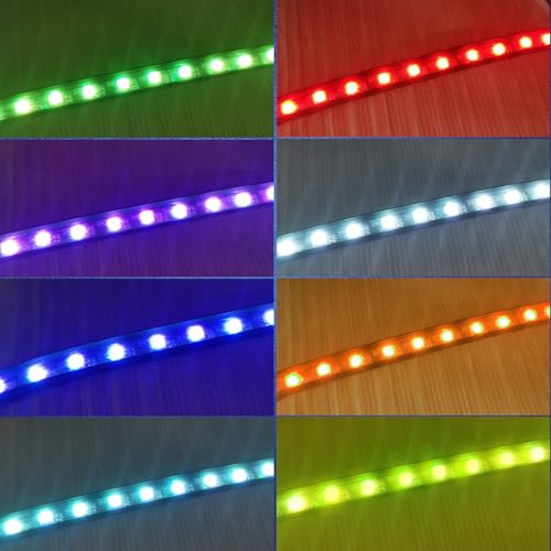 Luces LED para interior de automóvil, 4 tiras de luces LED m