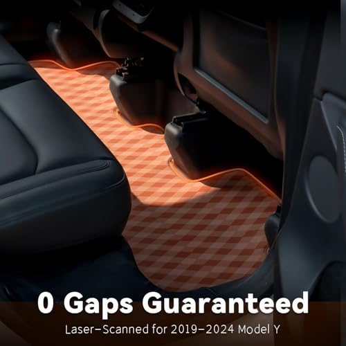 Alfombrillas de cuero para Tesla Modelo Y 2019-2024, 5 capas