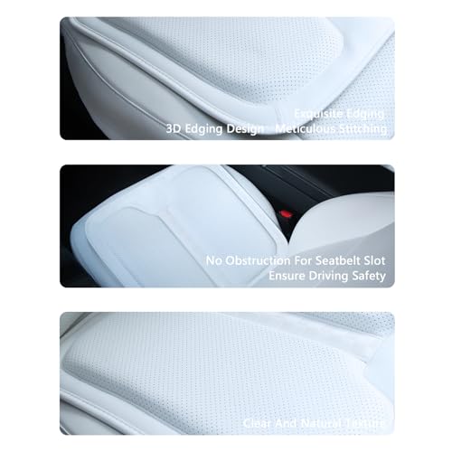 Cojín de asiento de automóvil blanco para Tesla Model Y 3 Hi