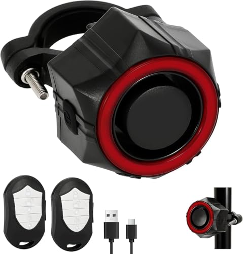 Alarma de bicicleta USB con 2 controles remotos – 110 dB alt