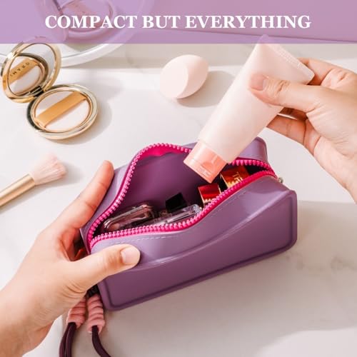 Travistar Bolsa de maquillaje de viaje de silicona para muje