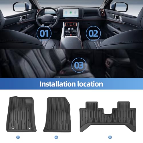 SMABEE Alfombrillas de suelo para BYD Shark 2025 2024 TPE pa