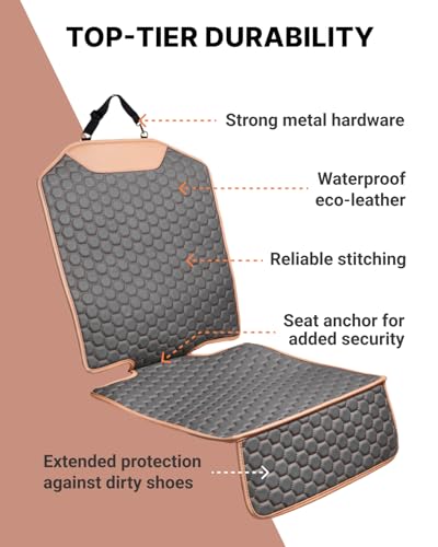 Protector de asiento de automóvil de cuero prémium para niño