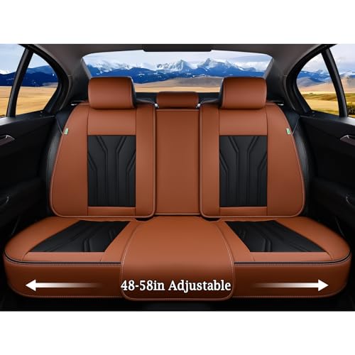 FLORICH Fundas de asiento de cuero, juego completo de fundas