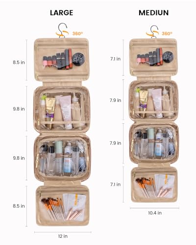 LOVEVOOK Neceser de viaje para mujer, bolsa de maquillaje co