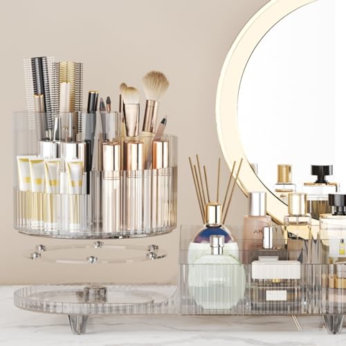 Organizador de maquillaje giratorio, vitrina cosmética de gr