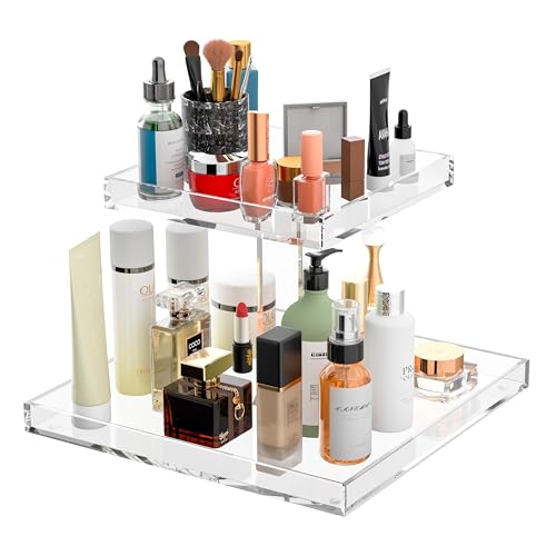 Organizador de perfumes de 2 niveles, exhibición de perfume